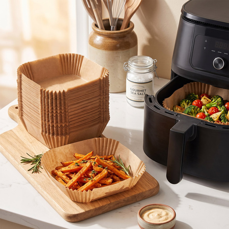 Wkłady do Airfryer 300 szt. 16x16 cm papierowe tacki do frytkownicy beztłuszczowej