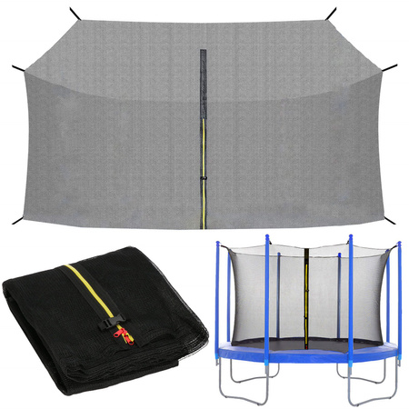 Siatka do trampoliny wewnętrzna z osłoną na sprężyny 426 cm 14 FT 8 słupków niebieska