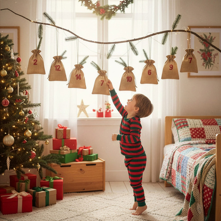 Woreczki ozdobne, świąteczne do kalendarza adwentowego 24 szt. dekoracja