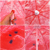 Parasol plażowy 180 cm parasol ogrodowy czerwono-zielony arbuz