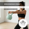 Kettlebell miękki 8 kg ciężar do ćwiczeń, kula treningowa, fitness, turkusowy