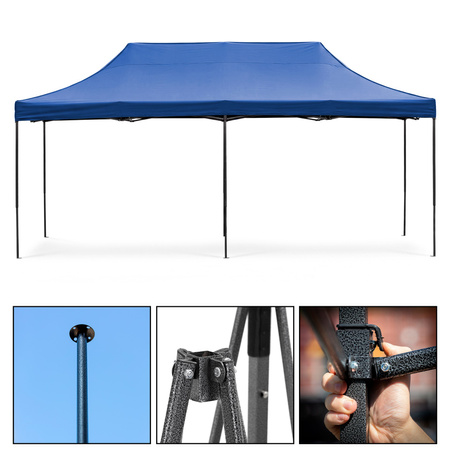 Pawilon handlowy 3x6 m namiot handlowy ekspresowy na imprezy, targ, catering, niebieski