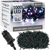 Lampki choinkowe 1000 LED 50 m multikolor zewnętrzne oświetlenie świąteczne