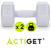Hantle 2x3 kg hexagonalne do ćwiczeń fitness ciężarki zestaw 2 szt. szare