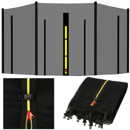Siatka do trampoliny zewnętrzna z osłoną na sprężyny 427 cm 14 FT 8 słupków niebieska