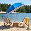 Parasol plażowy 240cm parasol ogrodowy niebieski