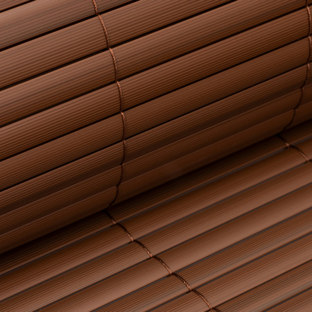 Osłona PVC maskująca 500x140 cm mata na balkon, taras, ogrodzenie, brązowa