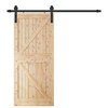 System drzwi przesuwnych 183 cm barn door z ozdobnymi okuciami, prowadnica do 100 kg czarny