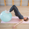 Piłka fitness 65 cm do ćwiczeń pilates i jogi z pompką, gimnastyczna, miętowa