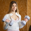 Hantle 2x3 kg hexagonalne do ćwiczeń fitness ciężarki zestaw 2 szt. szare