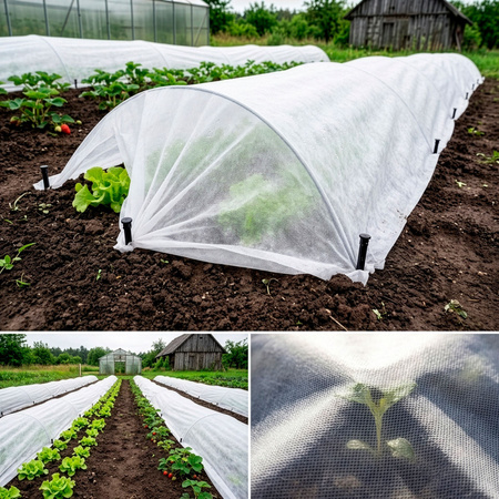 Agrowłóknina zimowa 70g/m2 ochronna na rośliny otulina gruba 50x1,1m biała