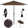 Parasol ogrodowy 260 cm składany na balkon duży brązowy