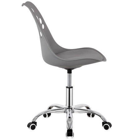 Krzesło obrotowe biurowe ergonomiczny fotel na kółkach dla dzieci szary
