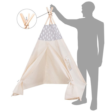 Drewniany stabilizator do namiotu tipi bloker do wigwamu