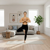 Mata do jogi, ćwiczeń fitness antypoślizgowa 183x61 cm materac do pilates, jasny beż