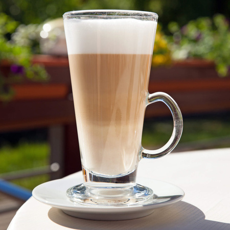 Filiżanki do kawy latte, deserów 280 ml komplet 6 szt. szklanek z uchem