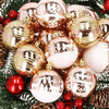 Bombki choinkowe 6 cm 24 szt. rose gold brokatowe zestaw choinkowy