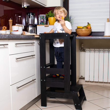 Kitchen helper, pomocnik kuchenny, podest dla dzieci 90 cm czarny