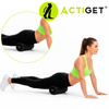 Roller fitness do masażu ciała, masażer piankowy wałek średnio twardy, czarny