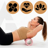 Roller fitness do masażu ciała, średnio twardy, wałek z wypustkami, różowy