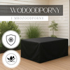 Pokrowiec na meble 180x120x74 cm czarny, wodoodporny