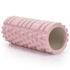 Roller fitness do masażu ciała, średnio twardy, wałek z wypustkami, różowy