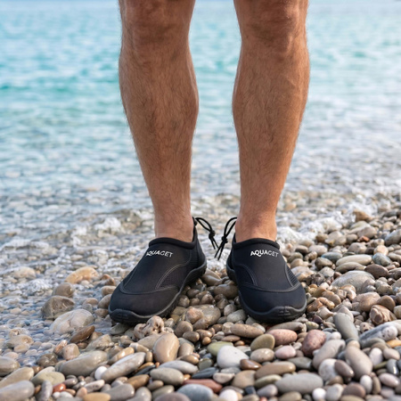 Buty do wody, pływania męskie 46 obuwie plażowe, szybkoschnące, czarne