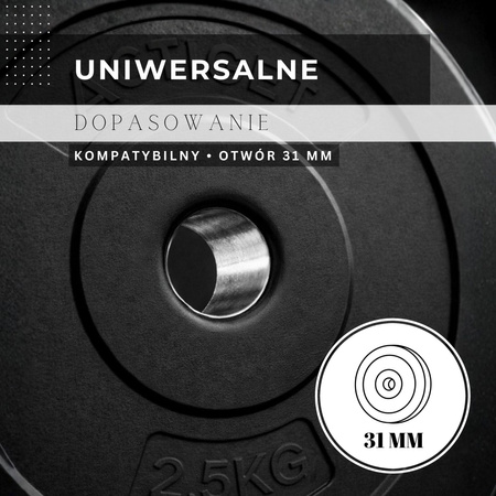 Obciążenie 5 kg talerz kompozytowy do sztangi 31 mm krążek do hantli