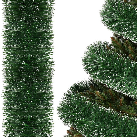 Łańcuch choinkowy 6m zielono-biały, girlanda na choinkę, średnica 15cm