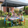 Pawilon ogrodowy 3x3 m namiot handlowy ekspresowy na imprezy, targ, catering, szary