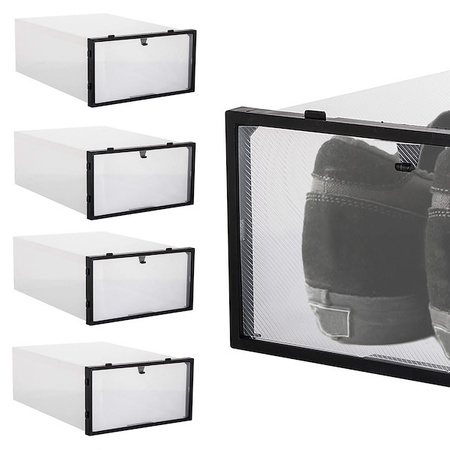 Organizer na buty 34x23x13,5 cm zestaw 5 szt. pudełka z otwieraną klapą