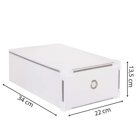 Organizer na buty z otwieraną szufladą 34x22x13,5 cm zestaw 10 szt.