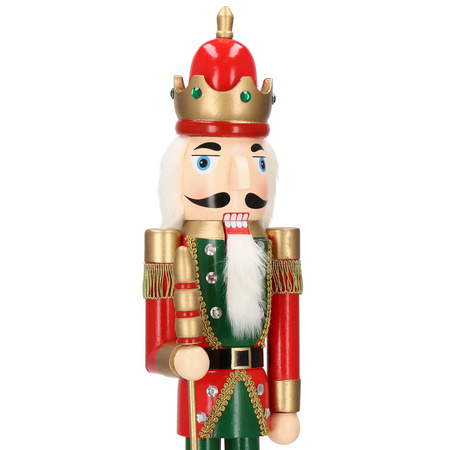 Dziadek do orzechów 60 cm czerwono-zielony, figurka, ozdoba świąteczna