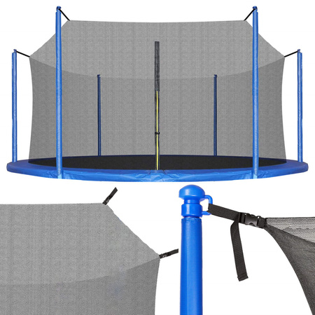 Siatka do trampoliny wewnętrzna z osłoną na sprężyny 426 cm 14 FT 8 słupków niebieska