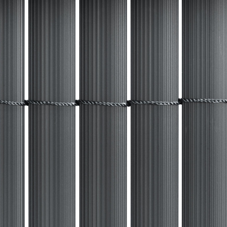 Osłona PVC maskująca 500x160 cm mata na balkon, taras, ogrodzenie, ciemnoszara