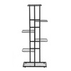 Kwietnik metalowy, pionowy z 6 półkami loftowy stojak na rośliny 106 cm czarny