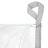 Worek Big bag na gruz z lejem 1000 kg wytrzymały 160x90x90 cm kontener z uchwytami biały