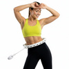 Hula hop fitness składane z obciążeniem, licznikiem i wypustkami masującymi, biało-szare