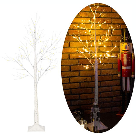 Drzewko świecące 210 cm brzoza LED dekoracja świąteczna