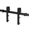 System drzwi przesuwnych 183 cm barn door z ozdobnymi okuciami, prowadnica do 100 kg czarny