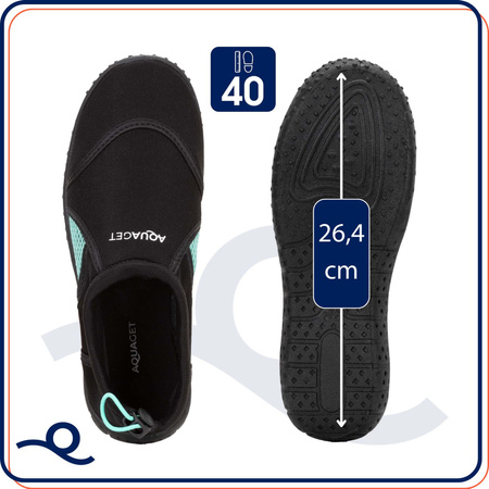 Buty do wody, plażowe szybkoschnące na kajak jeżowce, kamienie, rozm. 40 damskie czarne
