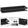 Półka łazienkowa wisząca pod prysznic 40x10 cm stal nierdzewna loft czarna 