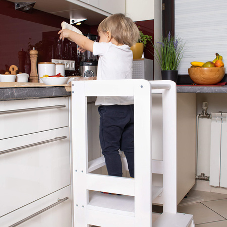 Kitchen helper, pomocnik kuchenny, podest dla dzieci 90 cm biały