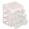 Szkatułka na biżuterię i kosmetyki 31x26,5x19,5 cm organizer z przegródkami mleczny