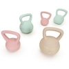 Kettlebell miękki 2kg ciężar do ćwiczeń, kula treningowa, fitness, jasnoróżowy