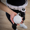 Hula hop fitness składane z obciążeniem, licznikiem i wypustkami masującymi, biało-szare
