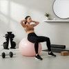 Piłka fitness 65 cm do ćwiczeń pilates i jogi z pompką, gimnastyczna, pudrowy róż