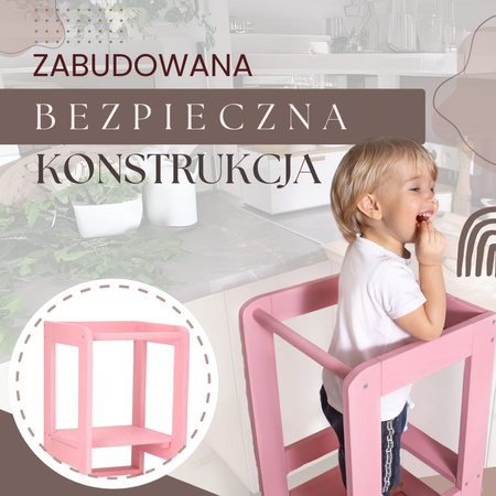 Kitchen helper, pomocnik kuchenny, podest dla dzieci 90 cm różowy