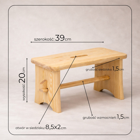 Taboret drewniany, wielofunkcyjny stołek, podest, krzesło ogrodowe do plewienia