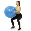 Piłka fitness 75 cm do ćwiczeń pilates i jogi z pompką, gimnastyczna, niebieska